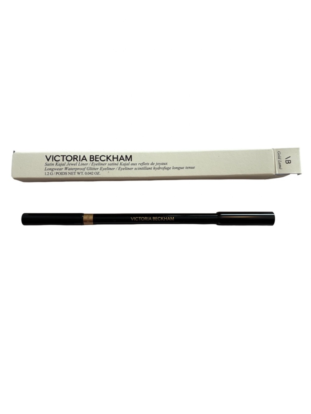 Victoria Beckham NIB Satin Kajal Jewel Liner Gold Lamé - Picture 2 of 5